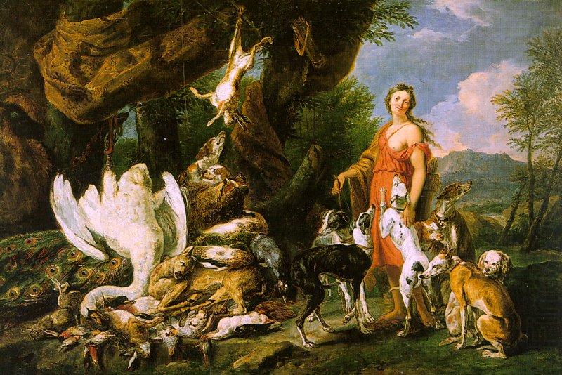 Diana with her Hunting Dogs Beside the Kill,  Jan  Fyt